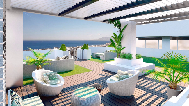 Edificio I – V112 – Ático c/Solárium – Tres habitaciones y 2 baños